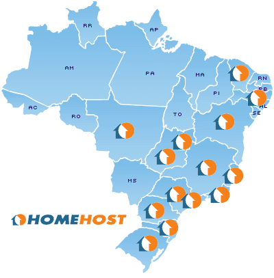 Em 2010 a Homehost inaugurou centrais de atendimento em 13 capitais do Brasil