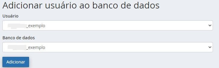 Atribuir usuário ao banco de dados MySQL através do cPanel