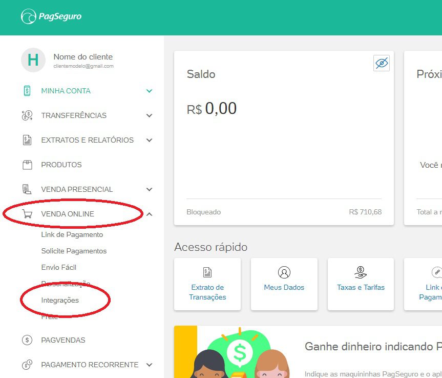 loja virtual pagseguro