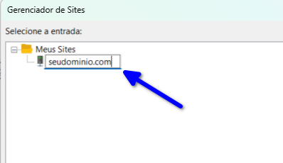 Nome do FTP para conectar