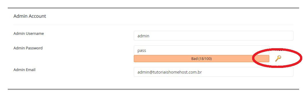 senha do wordpress