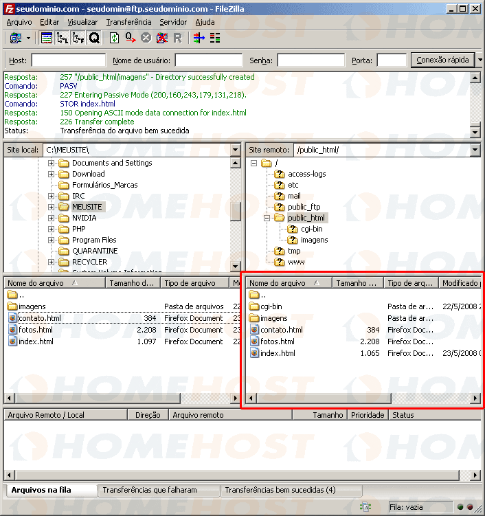o que e ftp 10 - upload filezilla