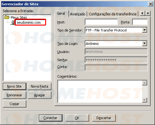 o que e ftp 3 - dados do servidor