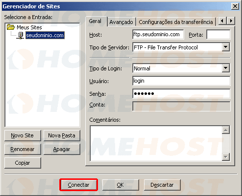o que e ftp 5 - conectar ao filezilla