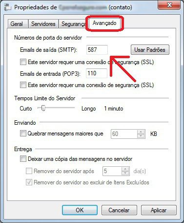 windows live mail smtp porta 587