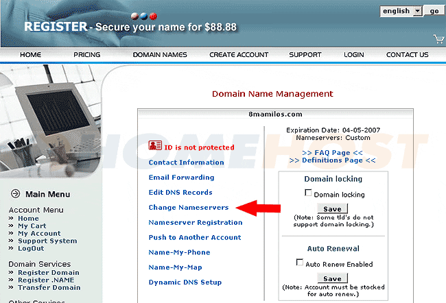 Como alterar o DNS de um domínio .COM .NET ou .ORG