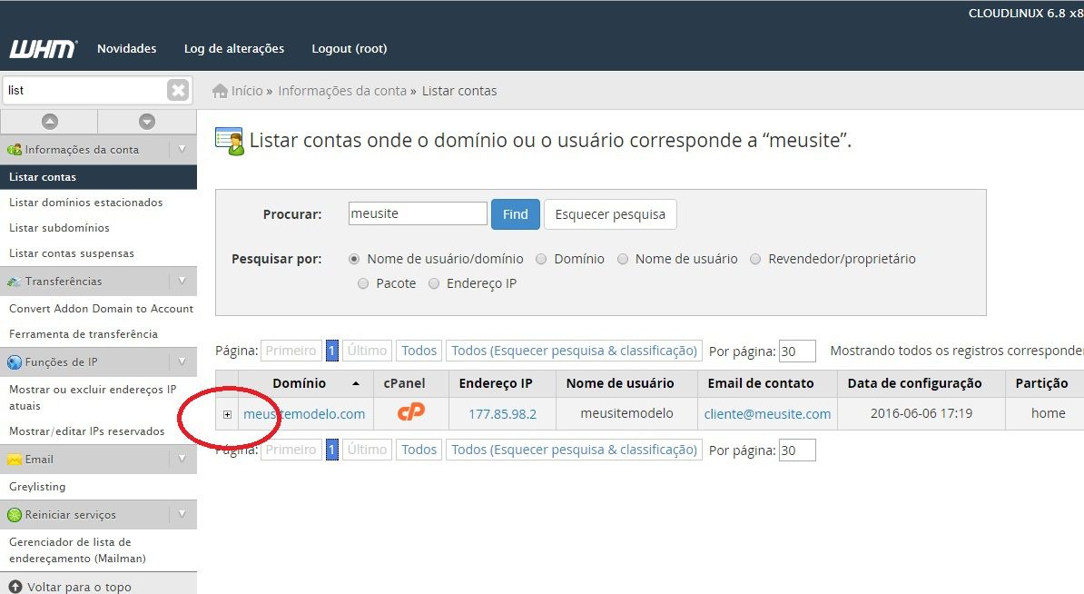 alterar senha cpanel whm revenda de hospedagem 2