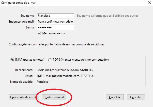 configurar email no thunderbird 6