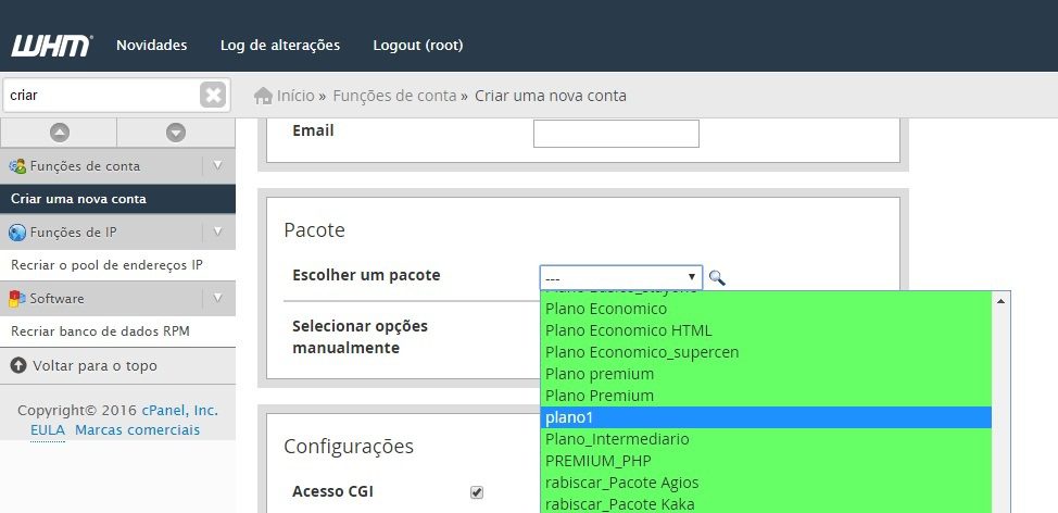 criar um plano de hospedagem na revenda 3