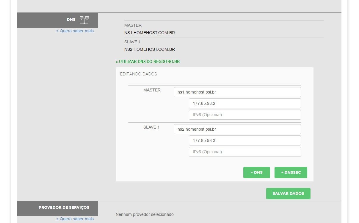 customizar servidor dns revenda de hospedagem registro br 10