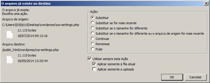 como atualizar o wordpress por ftp