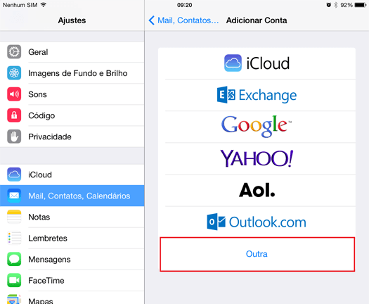 configurar email no iphone 2
