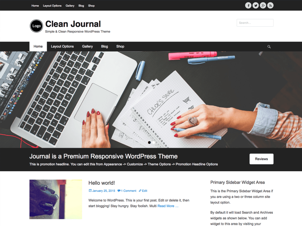 Tema wordpress clean journal