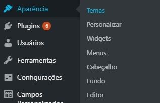 menu wordpress