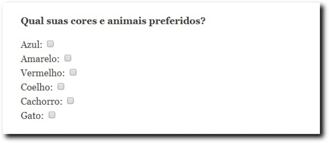 Exemplo 3 de checkbox HTML