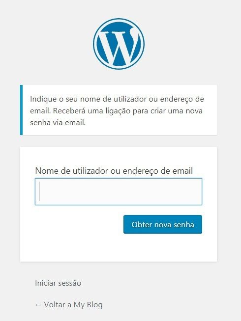 Recuperar Senha WordPress