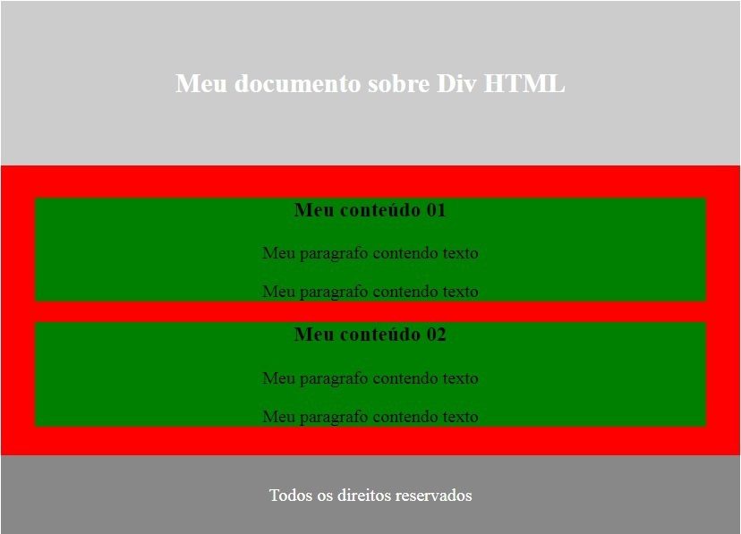 Div HTML exemplo 01