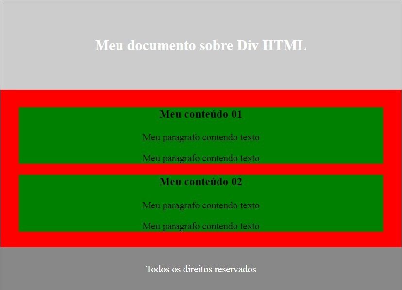 Div HTML exemplo 01