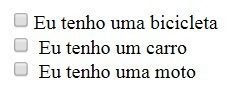 Exemplos utilizando o checkbox