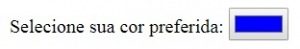 exemplo de uso do <input type="color">