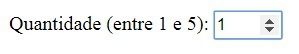 Exemplo de formulario html com input type number