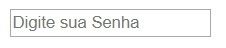 Input do tipo Senha em formulário HTML