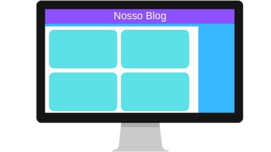 Exemplo do template de um blog