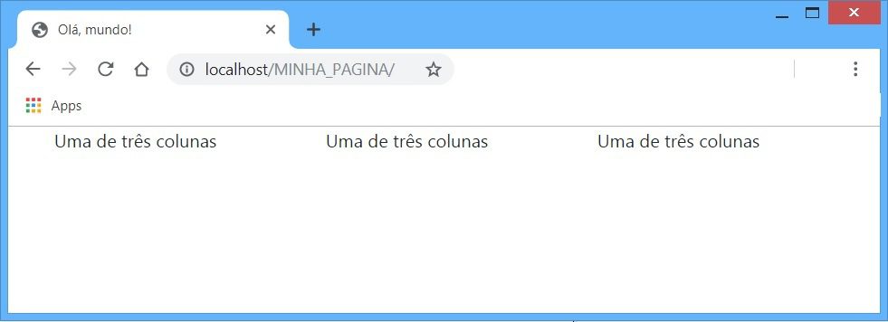 Exemplo de colunas responsivas com bootstrap