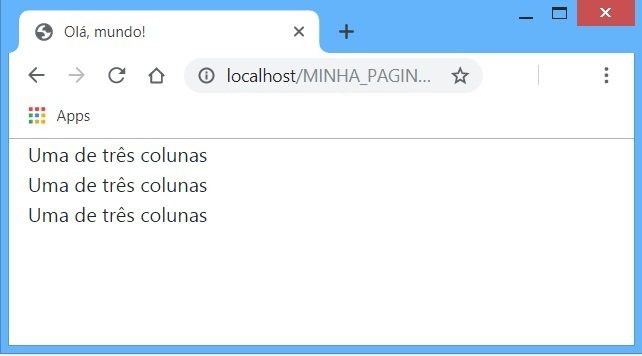 Exemplo de colunas no modo responsivo com bootstrap