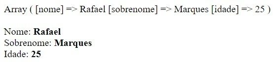 Curso de PHP: exemplo de array com chaves