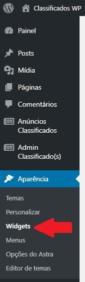 Alterando os widgets da Barra Lateral