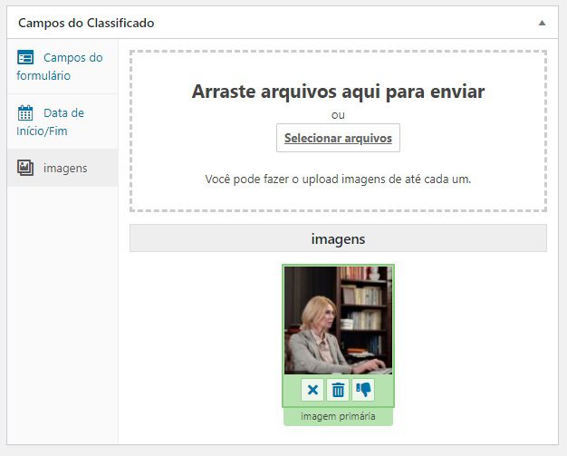 site de anúncios em wordpress sendo cadastrado