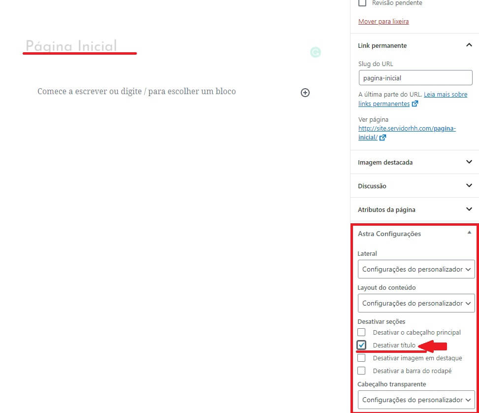 Criar Página Inicial do Site de Cadastro de Clientes em WordPress