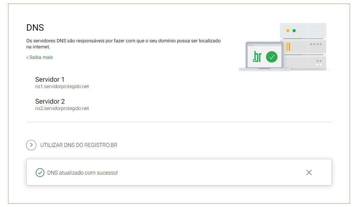 dns atualizado com sucesso