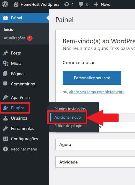 adicionar plugin no wordpress