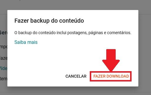 Download do Conteúdo do Blogger