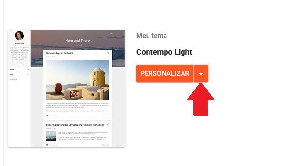 Personalizar o Tema do Blogger