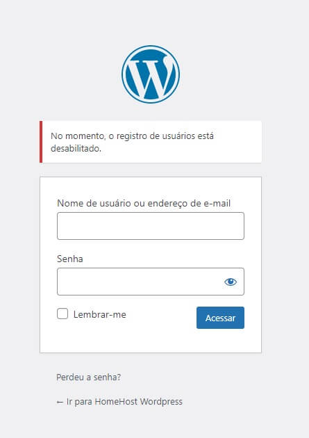 Bloquear Cadastros no WordPress