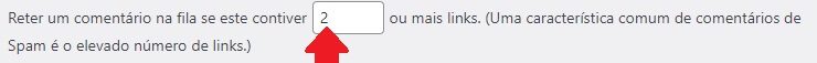 Banir ou limitar links dos comentarios