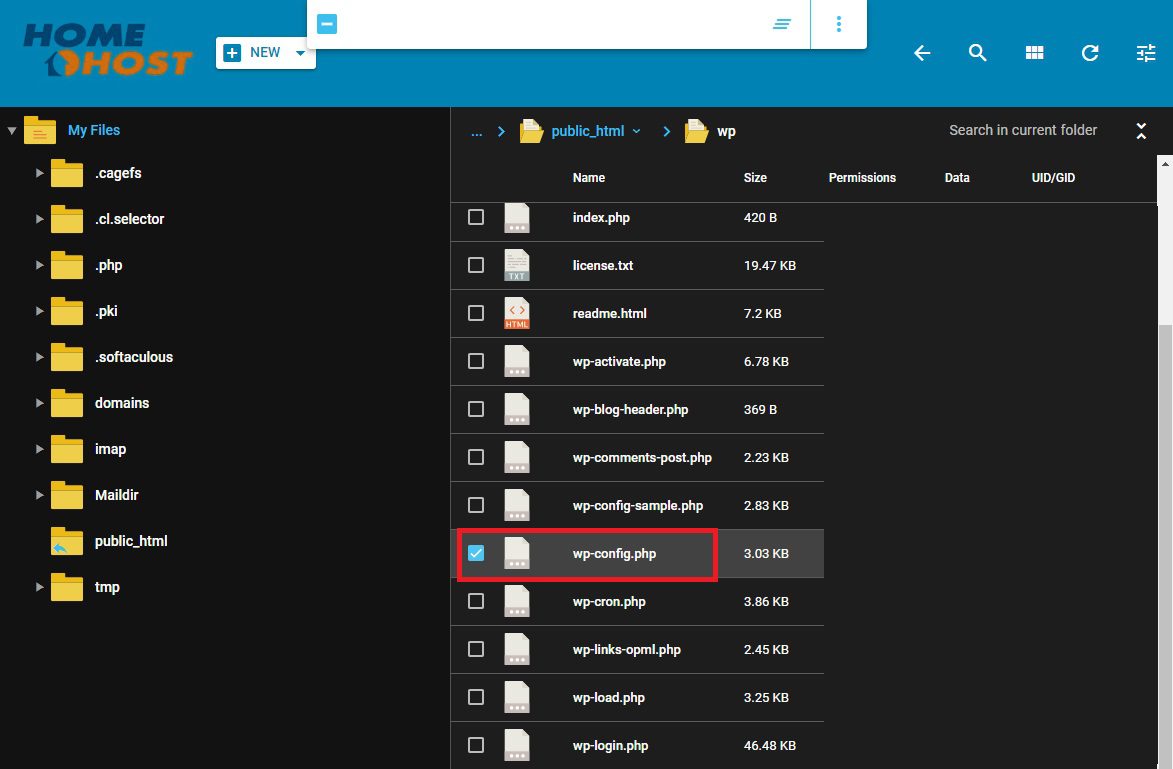 Localizando o Arquivo de Configuração do WordPress no Painel DirectAdmin