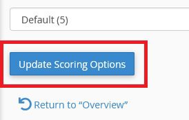 Botão update score Options