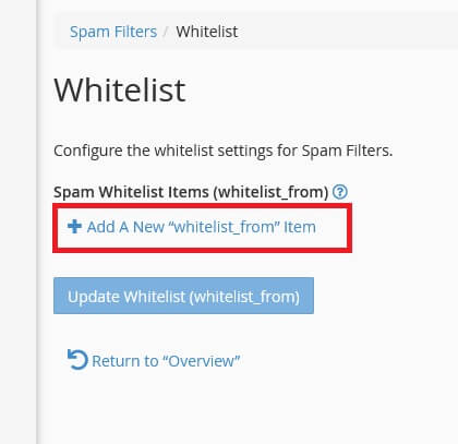 Criando uma Whitelist: lista Branca de Spams