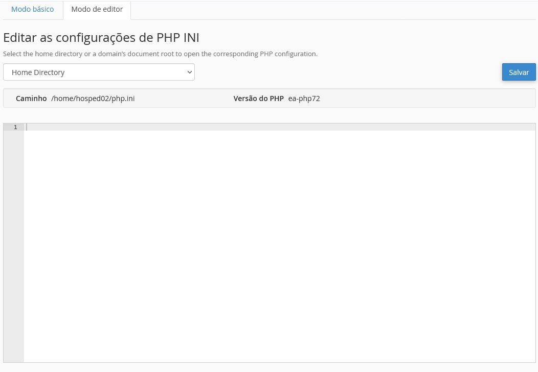 Realizando as alterações no arquivo php.ini