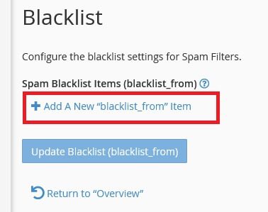 Adicionando item a blacklist