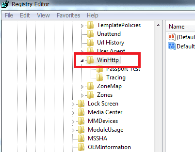 Acessando o WinHttp para habilitar o HTTP no Windows