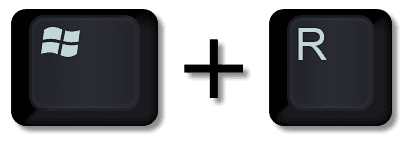 Utilize as teclas Windows + R para abrir o comando de execução do WIndows