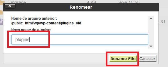 renomeando a pasta plugins_old para plugins