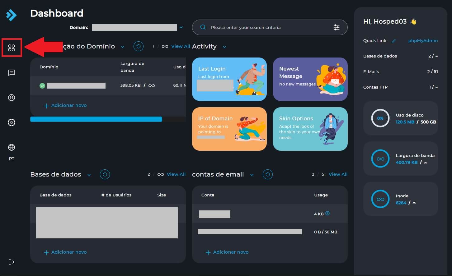 Painel de Controle do DirectAdmin