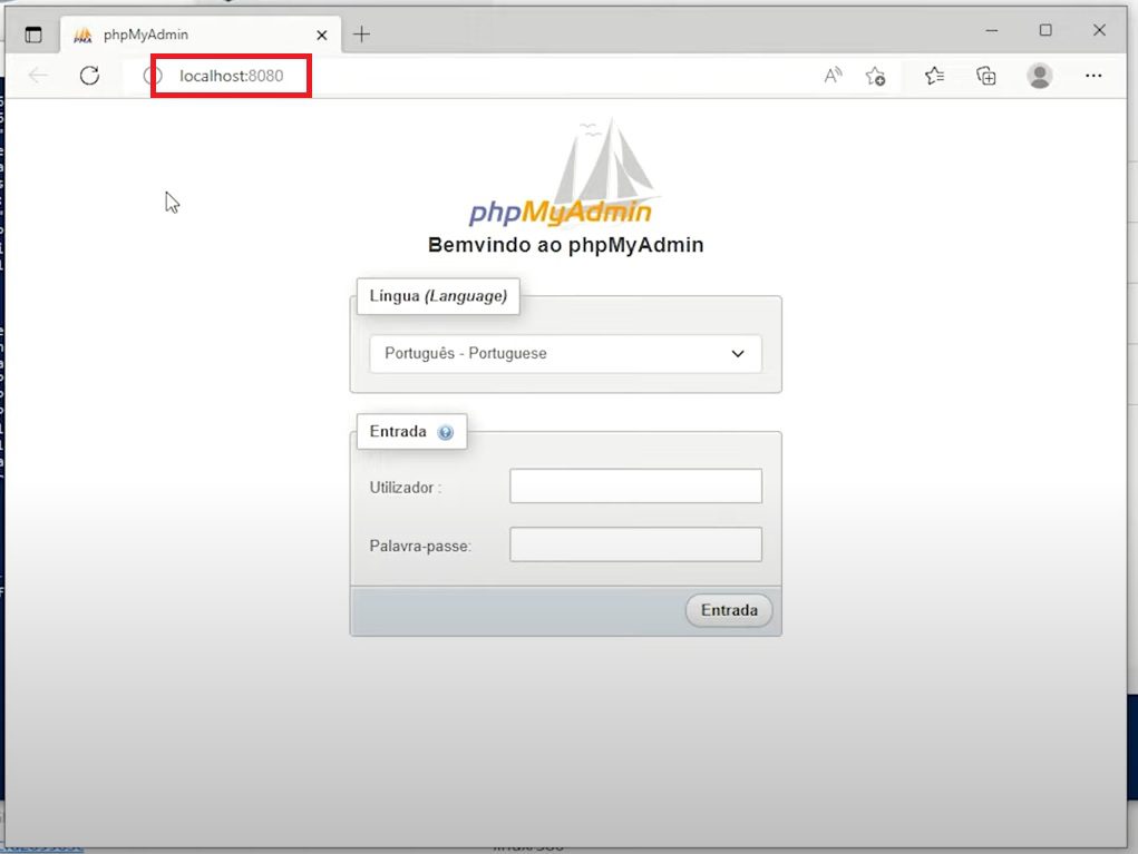 acessando o php my admin - imagem artigo HomeHost - Como instalar MariaDB e phpMyAdmin usando Docker