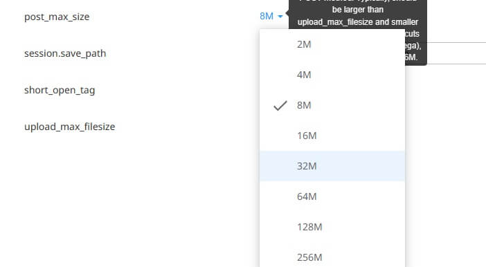 Altere a diretiva post_max_size para resolver o erro de upload_max_filesize